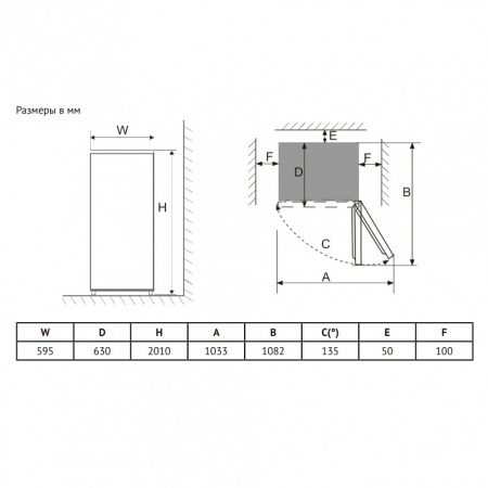 Холодильник комбинированный Korting KNFC 62017 B