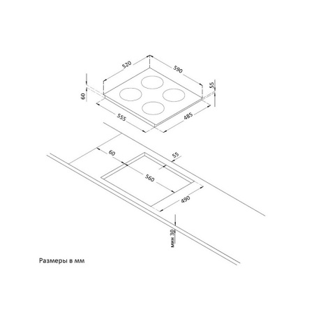 Индукционная варочная панель Korting HIB 64750 B Smart