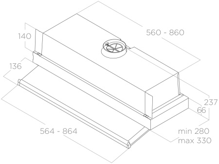 Вытяжка Elica CIAK 2.0 GR/A/90