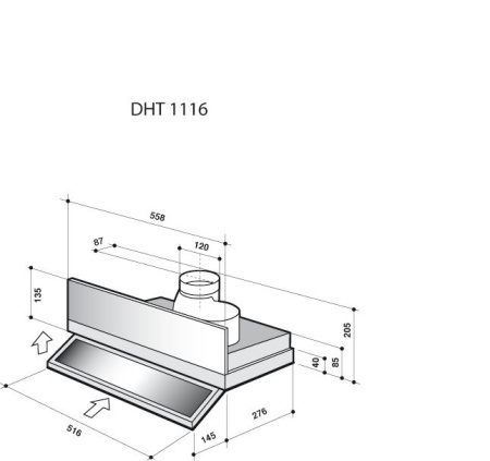 Вытяжка De Dietrich DHT1116X
