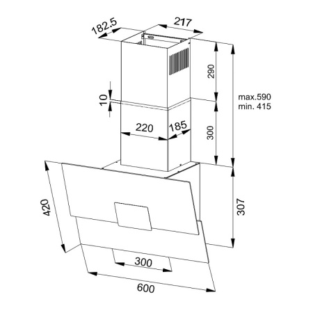 Вытяжка Korting KHC 66373 BXGN