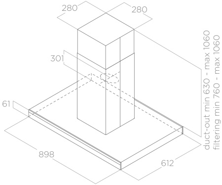 Вытяжка Elica ADELE IS BLIX/A/90 X 60