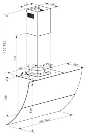 Вытяжка Graude DH 90.3 WE