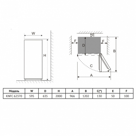 Холодильник комбинированный Korting KNFC 62370 GW
